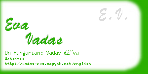 eva vadas business card